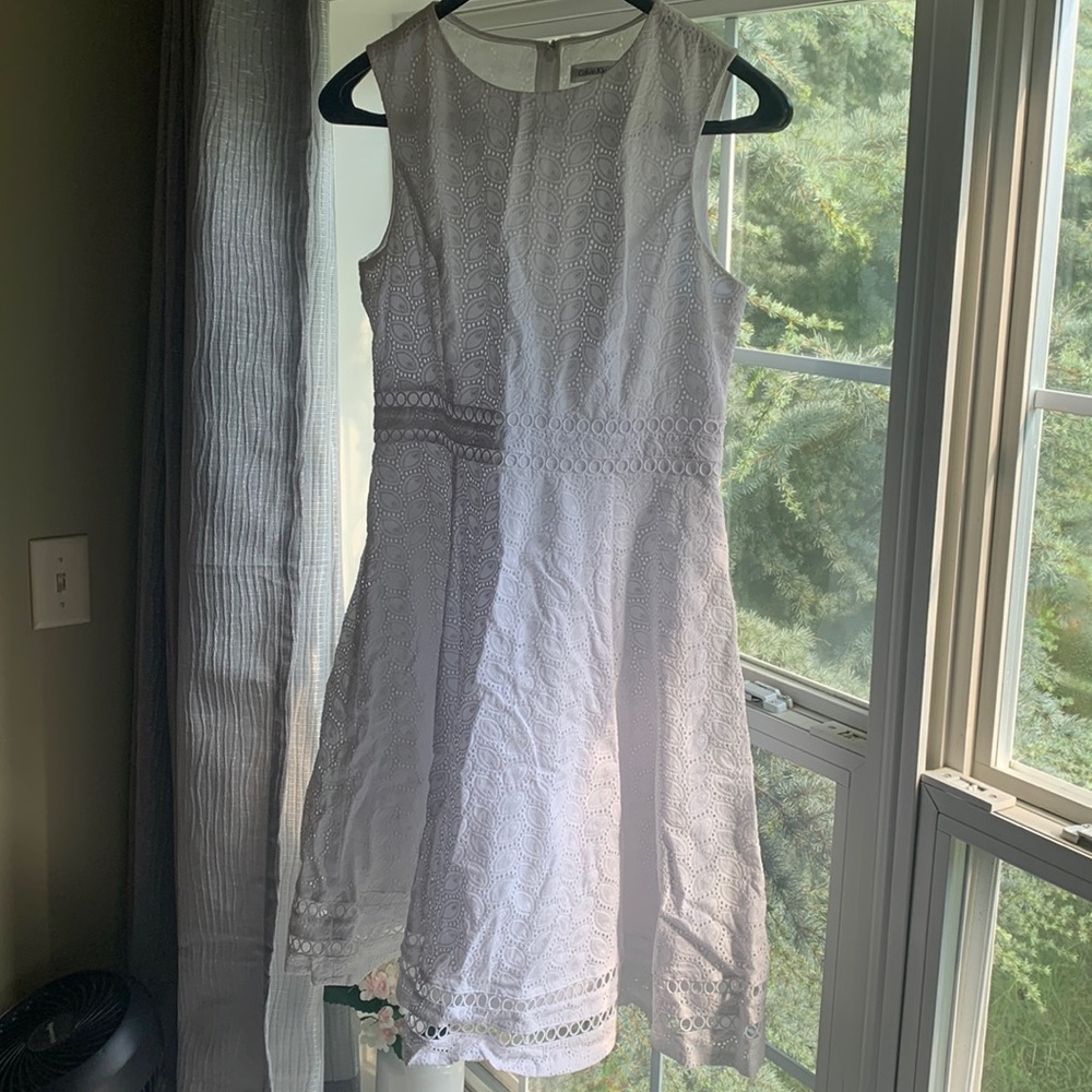 White Calvin Klein dress